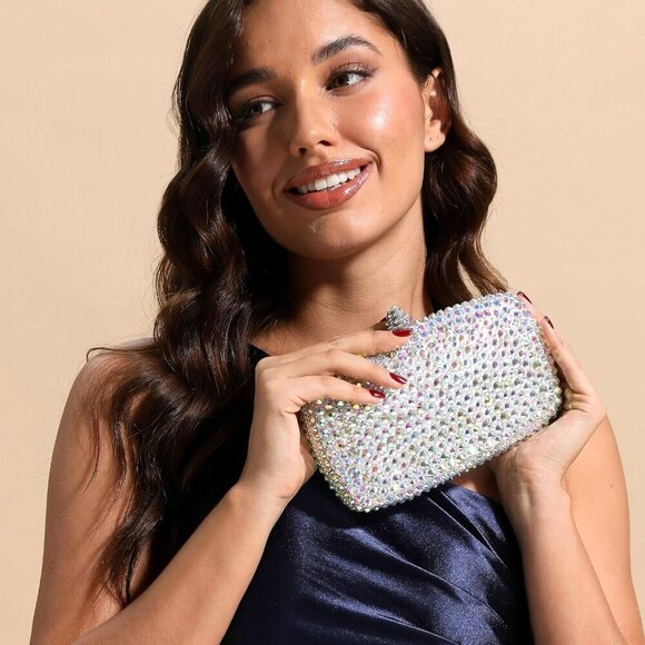 Mini Crystal Clutch Purse Women Formal Evening Bag Wedding Party Rhinestones main image 4